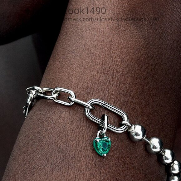 Pandora Green Chakra Heart Mini Dangle Charm - Picture 4 of 6